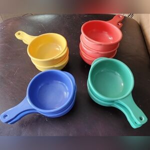 G.E.T MELAMINE BOWLS Texas 4 Colors HSB110 Handles Lot of  9 BENIFITS CHARITY